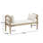 Elora Upholstered Bench With Turned Legs & Side Cushions-119625511