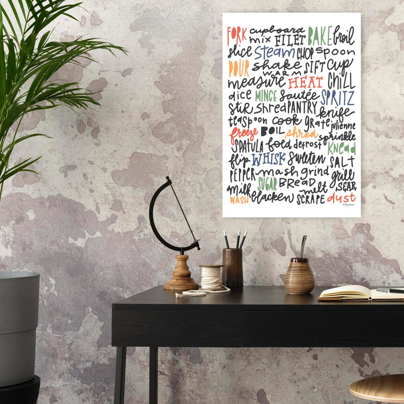 «Kitchen Kitchen», art abstrait coloré et contemporain, H 24 po x l 16 po