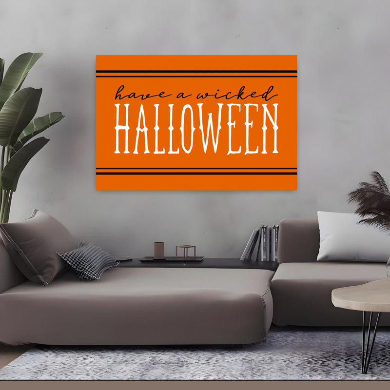 Wicked Halloween, art contemporain abstrait, H 32 po x l 48 po