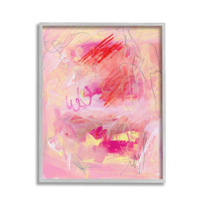 «Pink Chaotic Scribble» par Jennifer Paxton Parker sur toile