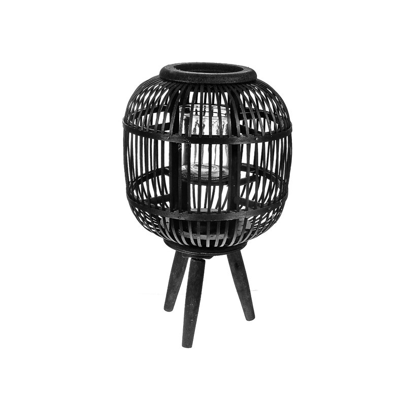 Lanterne en bois rond fanned