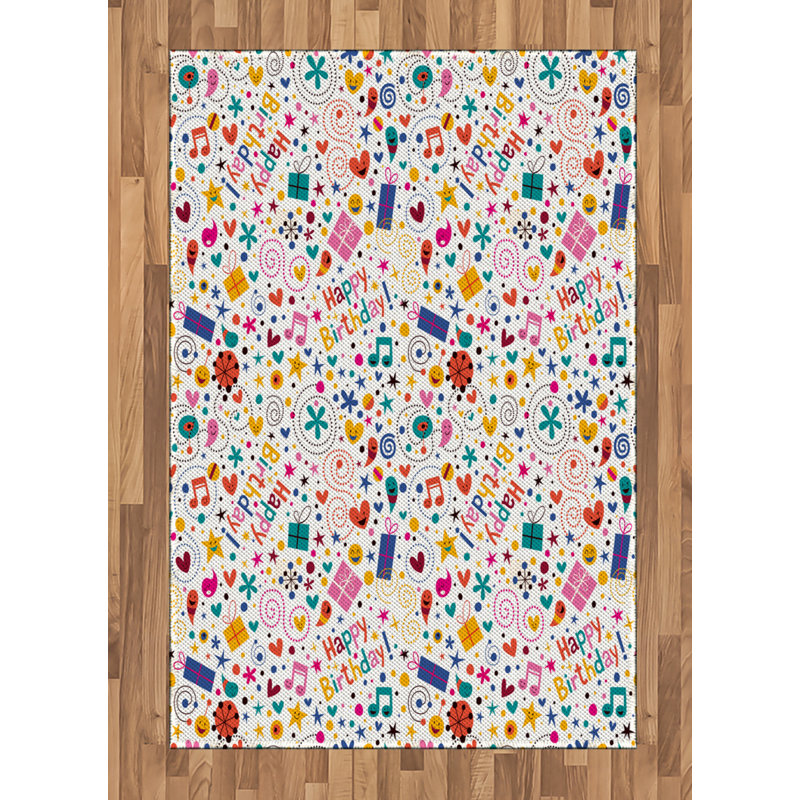 Tapis décoratif en fibre de polyester à haute densité, Rectangle— 4 pi x 5 pi 8 po