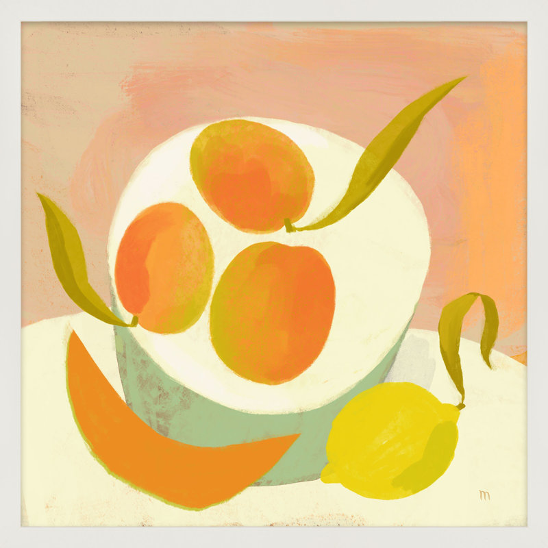 Sula Summer Bounty - Painting on Paper, Blanc, H 36 po x l 36 po x P 1,25 po
