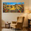 Scénario et paysages urbains, fruit, verger, coucher de soleil, ensemble de 3 peintures sur toile-455315053