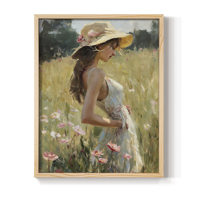 Reproduction encadrée WOMEN Series CCLxxxi - bois massif, Naturel, H 21 po x l 17 po