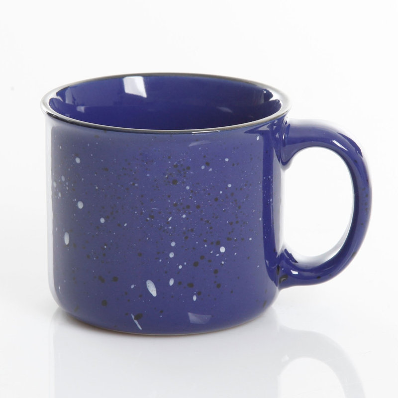 Gibson Home Altaic Speckled 17 Ounce Enamelware Coffee Mug Assortment, Set Of 4