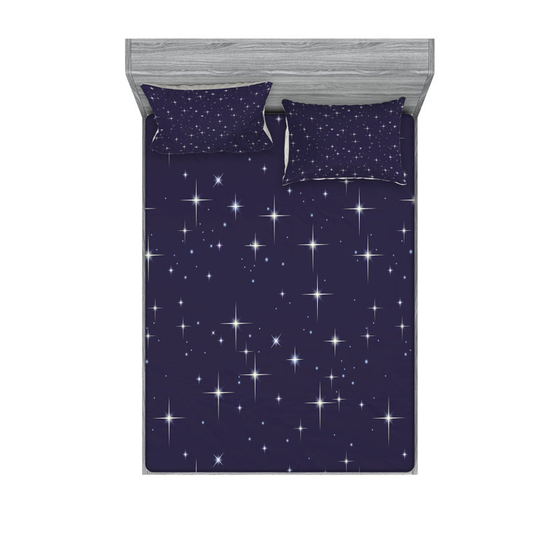 Drap-housse et coussin décoratif Ambesonne, Ensemble de draps pour lit double + 5 pièces supp