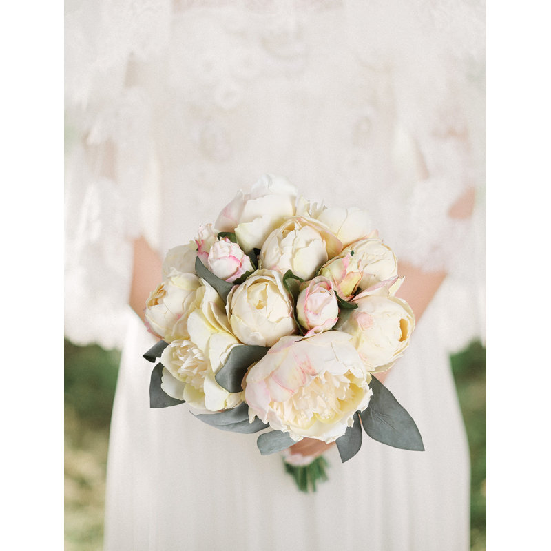 Fleurs de pivoines rétro, Blanc