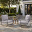 Ensemble de 2 fauteuils d'extérieur avec cadre en aluminium et canapé simple avec coussin amovible résistant à l'eau
