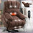 Recliners Power Lift Chair with 8-Point Massage &amp; Lumbar Heat, Oversized | Chenille | Walnut Brown-1420327517-1420327516