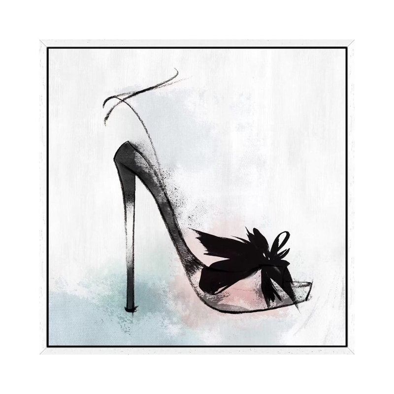 Feather Heel by Isabelle Z - Print on Canvas, 93.98 cm H x 93.98 cm W, White Framed