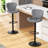 Adjustable Bar Stool With Footrest, 360° Swivel Metal Counter Stool,Set Of 2-1090610836