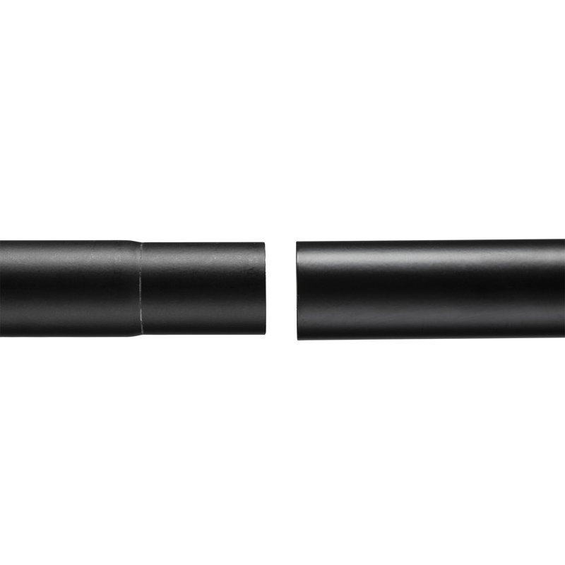 90.55cm Straight Shower Curtain Pole & Hook Set, Matte Black