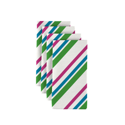 Polyester Striped Square Napkin