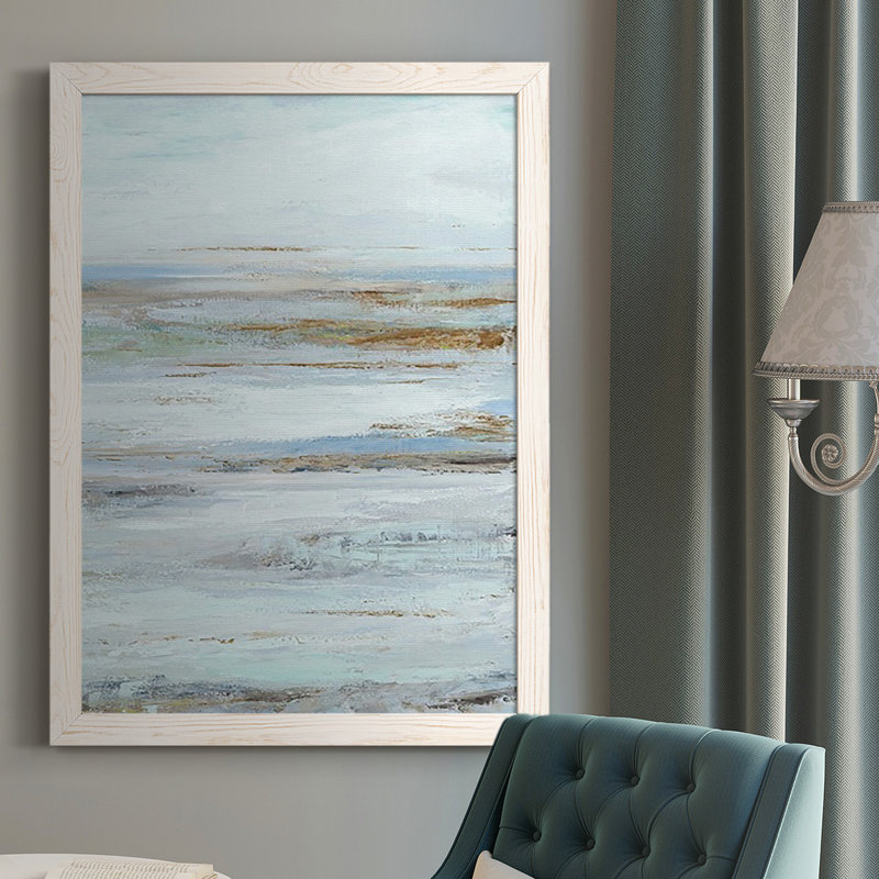 Zofia Mute Misty Marsh II, peinture sur toile encadrée, H 37,5 po x l 27,5 po x P 1 po, Blanc