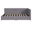 Lit de jour simple rembourré avec 2 rangements, tissu en lin, sans sommier, tiroirs de rangement du cadre de lit, simple, lin-1538434159