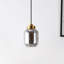 Muri, 6 po, gris fumée / laiton, verre / fer suspendu