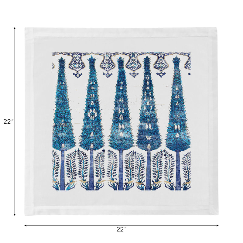 Topkapi Garden Cotton Sateen Dinner Napkins, Classic