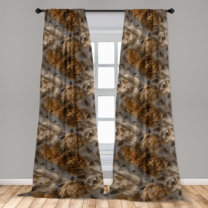 Paleosofos Semi Sheer Curtain Pair, 63" W x 56" L