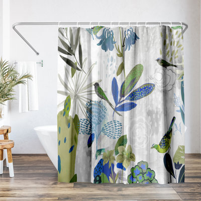 Strayer Polyester Floral Shower Curtain 