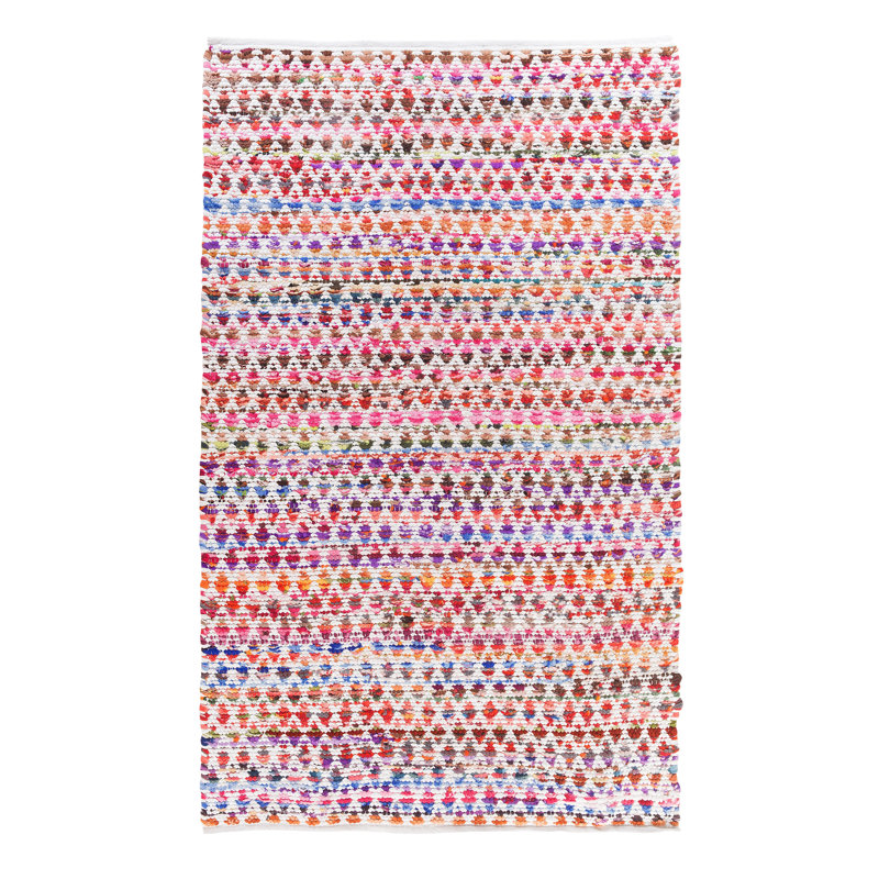 Geometric Hand Woven Area Rug, 140cm W x 200cm L