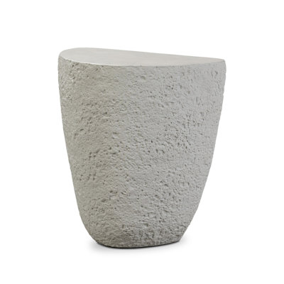 Medina Outdoor End Table-Large-Blanc Stone
