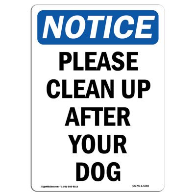 Please Clean Up After Your Dog Sign