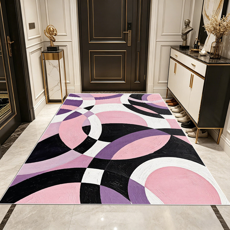 Modern abstract geometric carpet, soft and easy to clean, suitable for living rooms, bedrooms, dining rooms, study rooms, and other indoor spaces