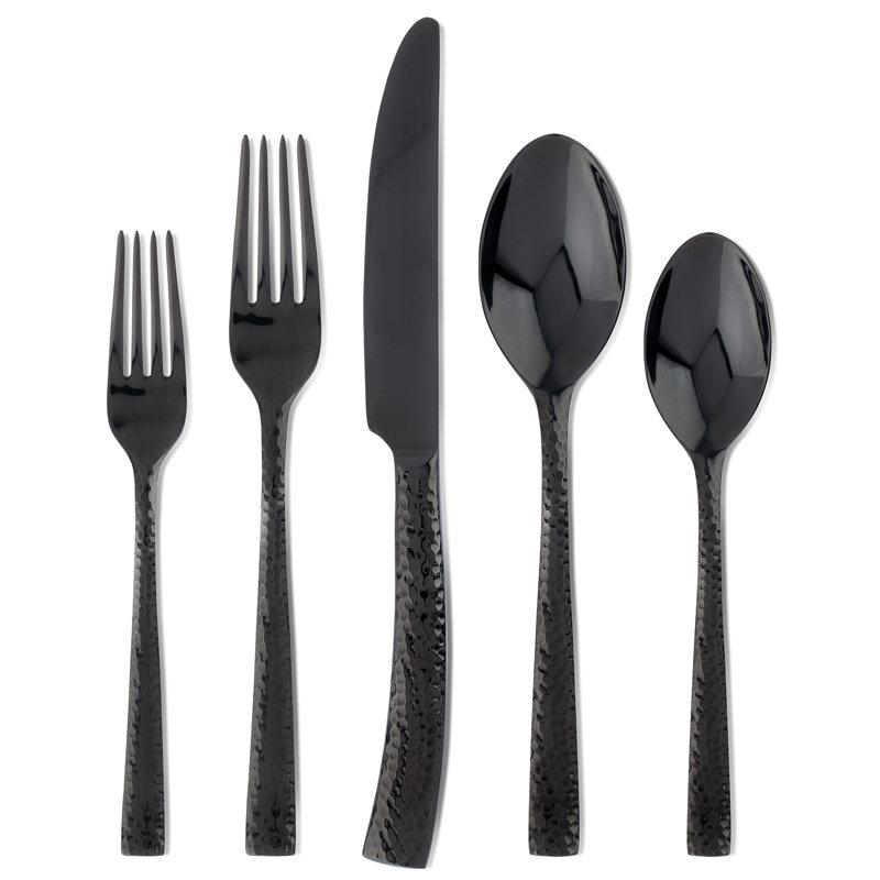 Ensemble de couverts en acier inoxydable , 20 pièces, service pour 4, Gunmetal
