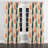 Boho Curtains for bedroom - Blue Meadow Ikat Grommet Curtain - 1 Panel-1222650261-1222650263