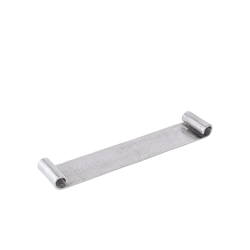 Plateau à volutes de style industriel L 31,5 po x l 9,8 po, Argent argent, L 31 po x P 10 po x H 2 po