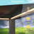 Patio Aluminum Metal Frame Pergola, Freestanding Lighted Patio Pergola with Adjustable Louvered Roof for Outdoor-104989222-104989225