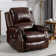 Maxwellton 39" Wide Top Leather Power Standard Recliner Chair Brass Nail Decoration Massage Heating