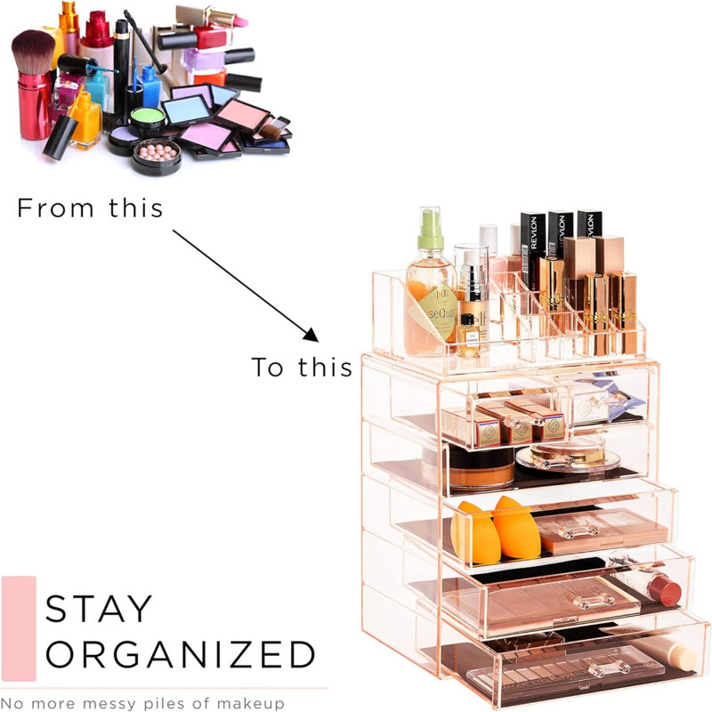 Organisateur de maquillage Delorse, Rose