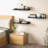 Floating Shelves, 3 Pcs, Black