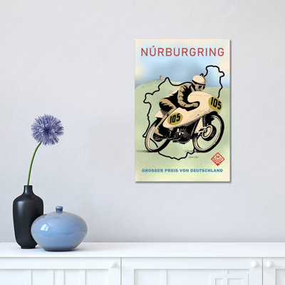 Nurburgring Motor Racing 1949 by Mark Rogan - Print on Canvas