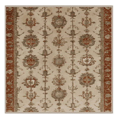 Tapis brun français lavable à la machine