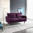 Anacapa 58" Velvet Round Arm Sofa Loveseat-928580833