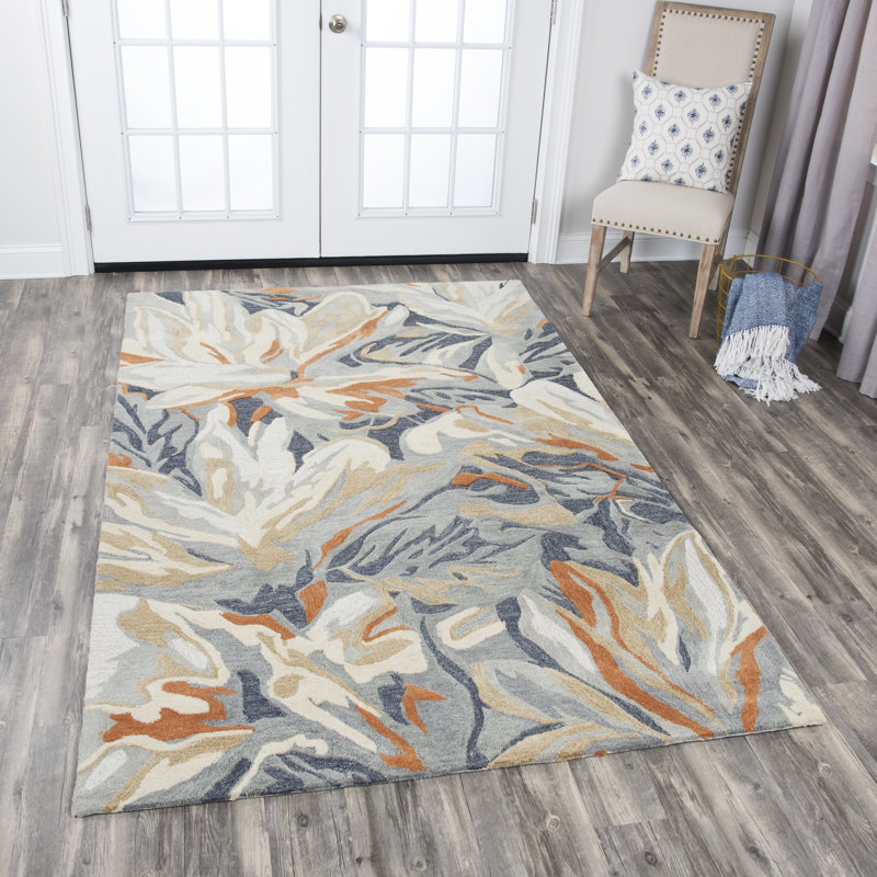 Gomes Hand Tufted Abstract Indoor Rug, Rectangle 8' x 10'