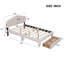 Lit plateforme tapissier avec tiroir Teddy