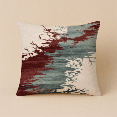 Watercolor Gray Indoor and Outdoor Throw Pillow