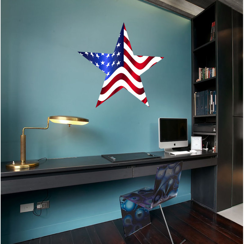 Adhésif décoratif étoile américaine, H 33 po x l 36 po