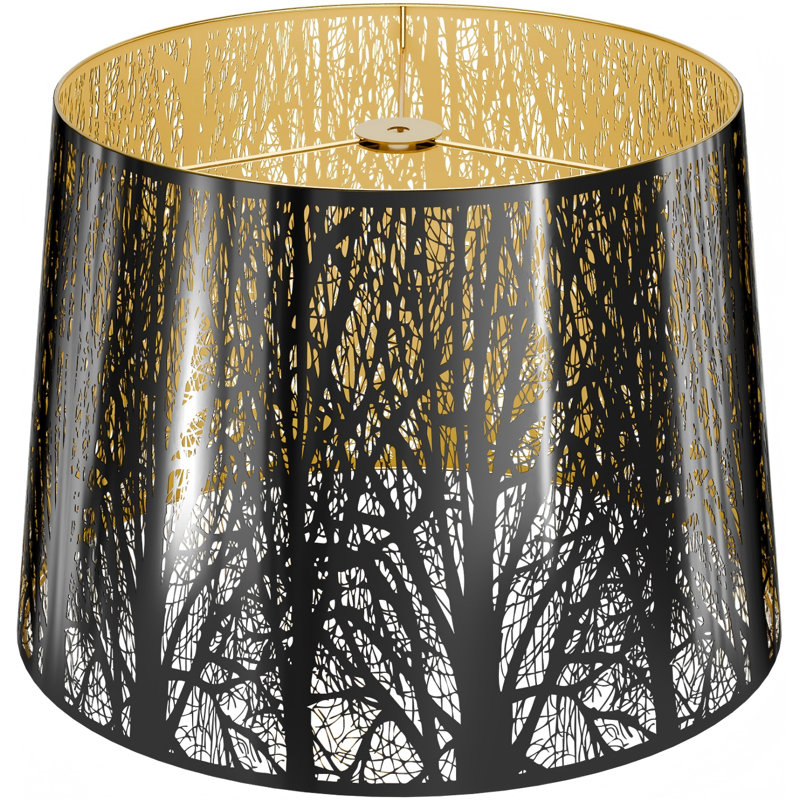 27.94cm H Metal Lamp Shade ( Clip On ) in Black
