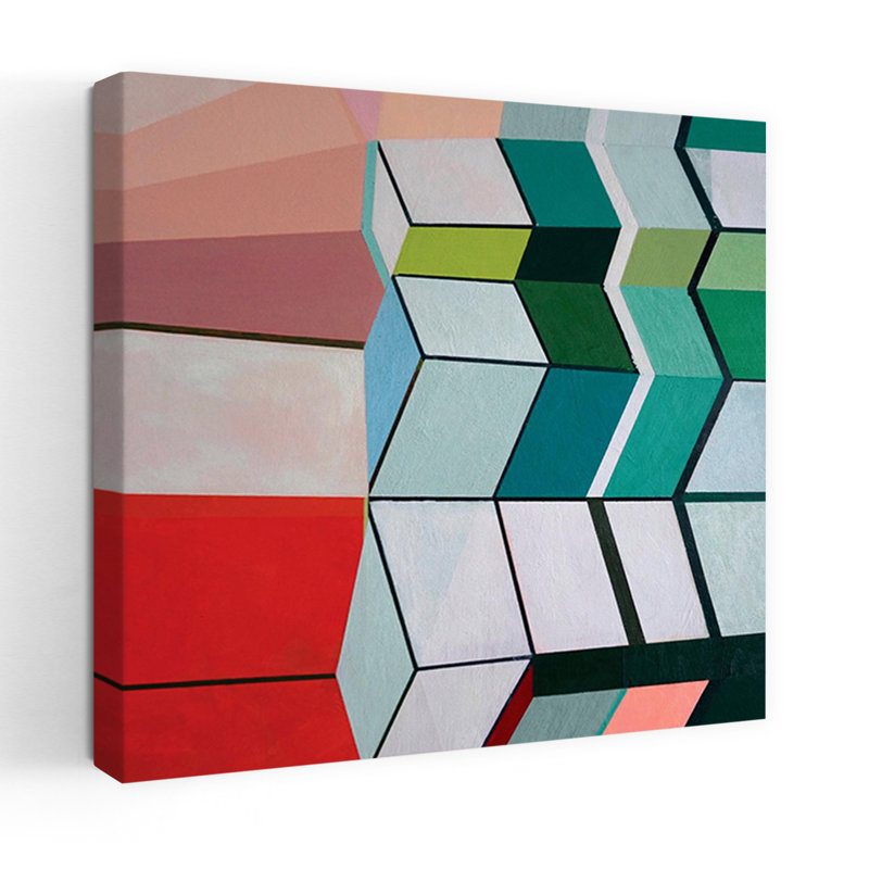 Angles n ° 3, art moderne abstrait, H 18 po x l 18 po