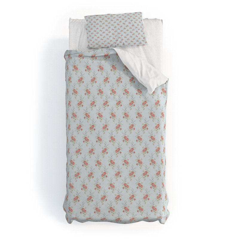 Ensemble de housse de couette Evanjelina & Co, Housse de couette lit simple TG + 1 taie décorati