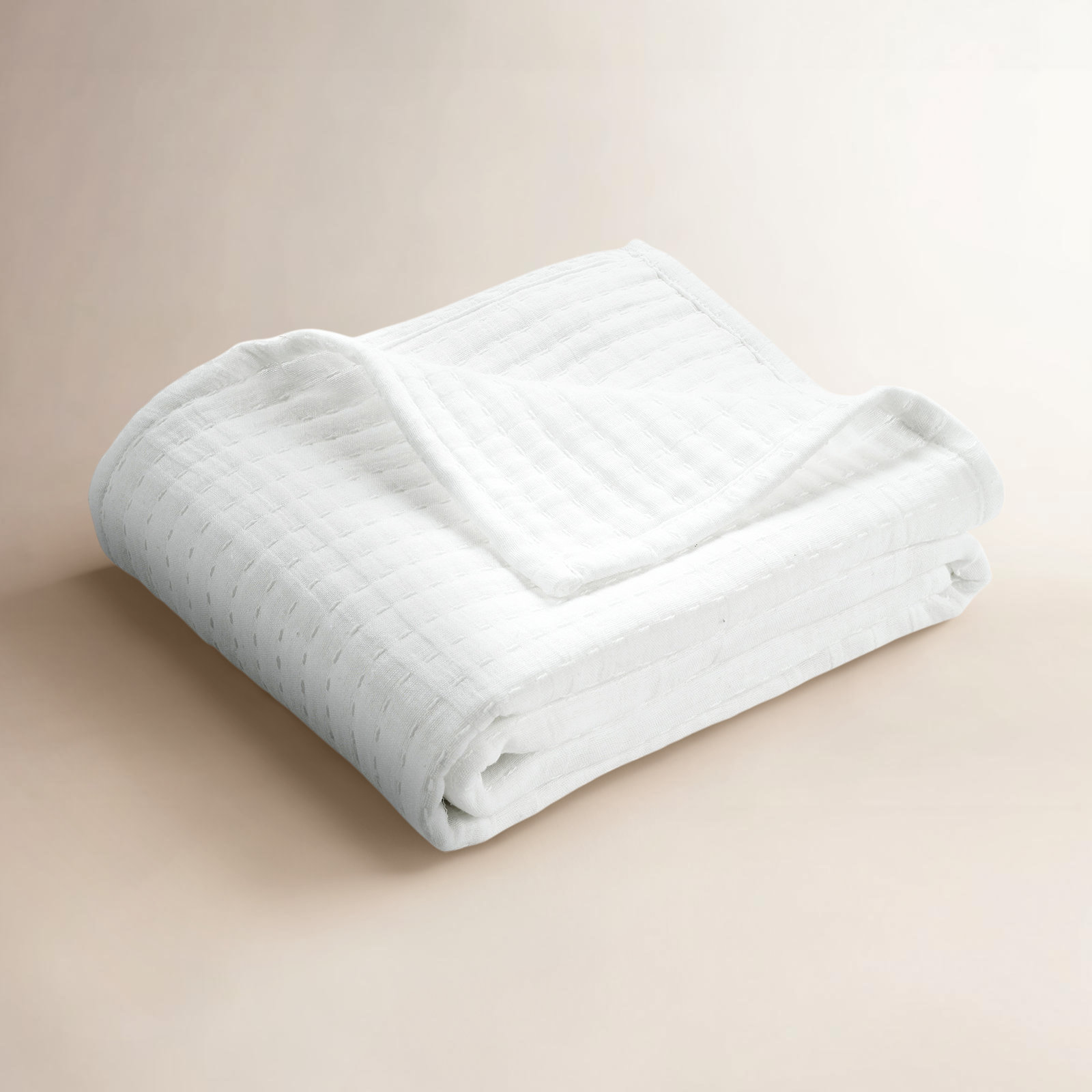 Windcrest Cotton Throw Blanket, White