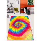Washable Abstract Indoor Rug