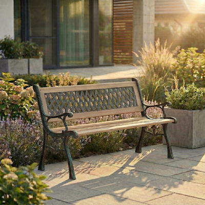 Minghella Iron Outdoor Bench