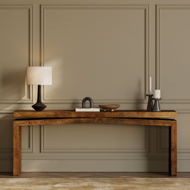Tenby Solid Pine Wood Console Table (78.75"), Brown