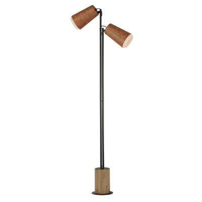 Charleen 70.75'' Wood-Steel Tree Floor Lamp